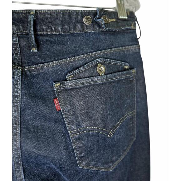 Levi's Mens 10717 Dark Wash Adjustable Waist Straight Leg Jeans 32 x 29 - Picture 5 of 8